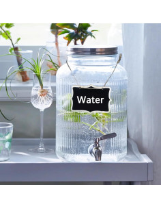 Dispensador de Bebidas de Vidrio 5.5L Mapeoes con Grifo Inoxidable 2