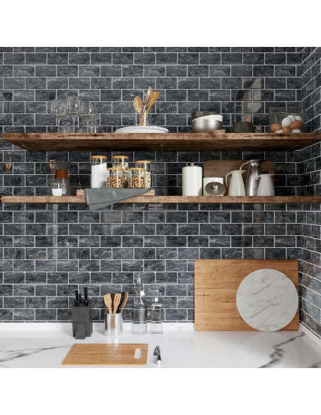 Azulejos Autoadhesivos CRE8TIVE 4 Hojas Mármol Gris 30.48x30.48 cm Azulejos Autoadhesivos CRE8TIVE 4 Hojas Mármol Gris 30.48x30.48 cm