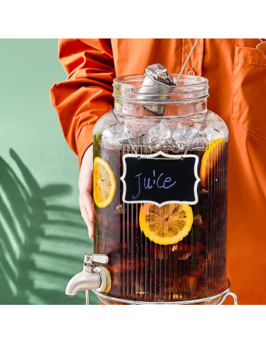 Dispensador de Bebidas de Vidrio 5.5L Mapeoes con Grifo Inoxidable