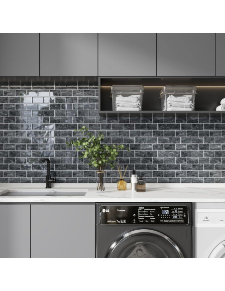 Azulejos Autoadhesivos CRE8TIVE 4 Hojas Mármol Gris 30.48x30.48 cm Azulejos Autoadhesivos CRE8TIVE 4 Hojas Mármol Gris 30.48x30.48 cm