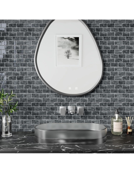 Azulejos Autoadhesivos CRE8TIVE 4 Hojas Mármol Gris 30.48x30.48 cm Azulejos Autoadhesivos CRE8TIVE 4 Hojas Mármol Gris 30.48x30.48 cm