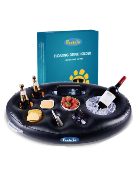 Soporte Inflable de Bebidas FEEBRIA para Piscina y Jacuzzi