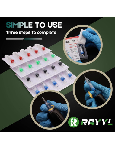 Agujas de Cartucho para Tatuaje Rayyl 1003RL - 20 Piezas
