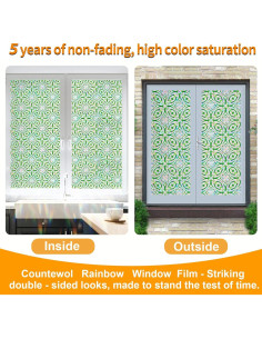 Película de Privacidad para Ventanas COUNTEWOL 44.5x199.4cm Arcoíris 2
