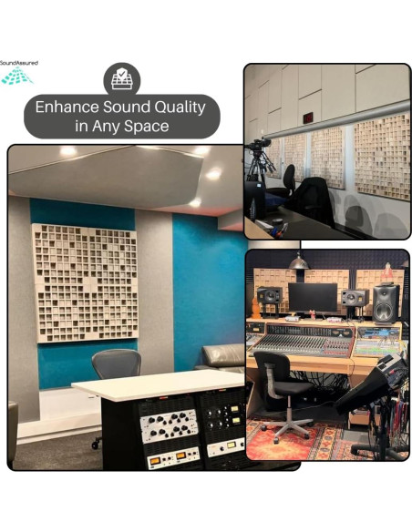 Difusor Acústico de Madera SoundAssured 60x60cm - Control de Eco Difusor Acústico de Madera SoundAssured 60x60cm - Control de Eco