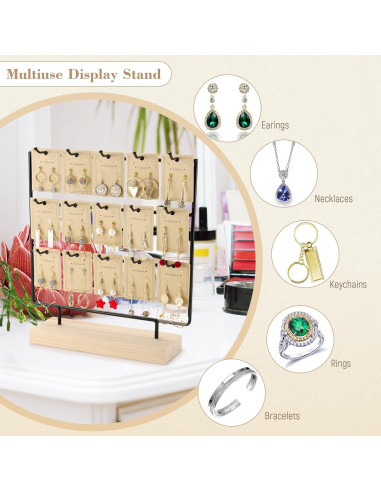 Soporte para Pendientes RNTBWD 3 Niveles 15 Ganchos Negro