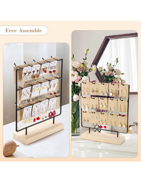 Soporte para Pendientes RNTBWD 3 Niveles 15 Ganchos Negro