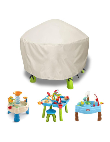 Cubierta de Mesa de Agua Aacabo 87x87x45 cm Beige