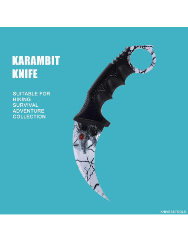 Cuchillo Karambit Fijo Milaloko 20.8 cm Acero Inoxidable Negro