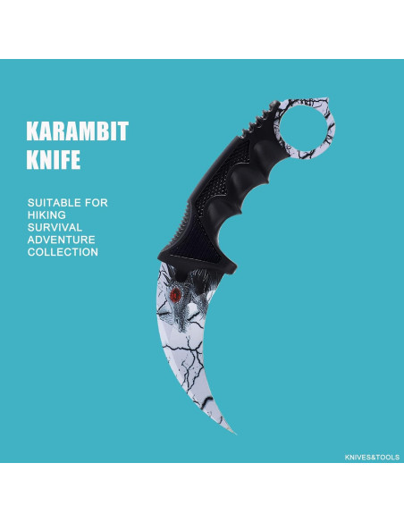 Cuchillo Karambit Fijo Milaloko 20.8 cm Acero Inoxidable Negro