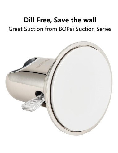 Soporte de Ducha con Ventosa BOPai Ajustable 20 Niquelado