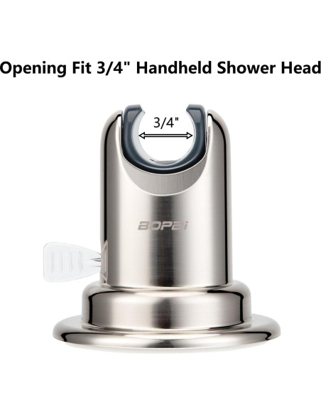 Soporte de Ducha con Ventosa BOPai Ajustable 20 Niquelado