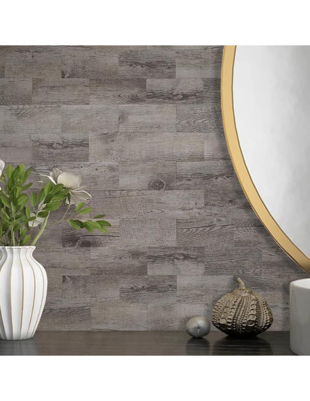 Azulejos de PVC Autoadhesivos AULIGET 4 Piezas 7.49x14.99cm Gris Azulejos de PVC Autoadhesivos AULIGET 4 Piezas 7.49x14.99cm Gris