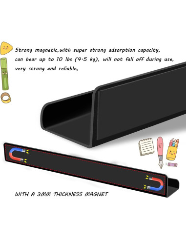 Estante Magnético MATT SAGA 43 cm para Aula y Cocina - 2 Pcs