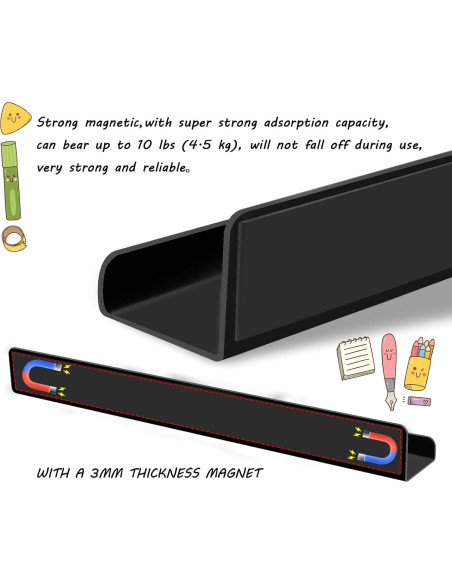 Estante Magnético MATT SAGA 43 cm para Aula y Cocina - 2 Pcs