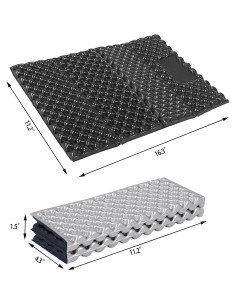Almohadilla de Asiento Plegable Colefunmit Negra para Camping 2