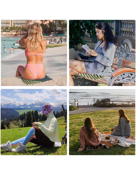 Almohadilla de Asiento Plegable Colefunmit Negra para Camping Almohadilla de Asiento Plegable Colefunmit Negra para Camping