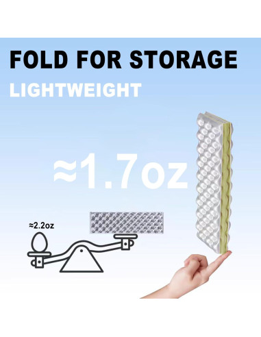 Almohadilla de Asiento Plegable Colefunmit Negra para Camping