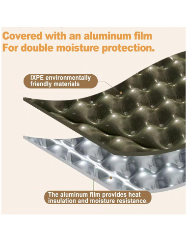 Almohadilla de Asiento Plegable Colefunmit Negra para Camping