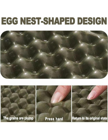 Almohadilla de Asiento Plegable Colefunmit Negra para Camping