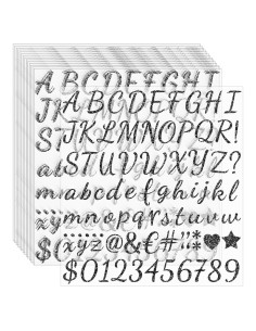 1245 Etiquetas de Letras Autoadhesivas Huimdery Negras