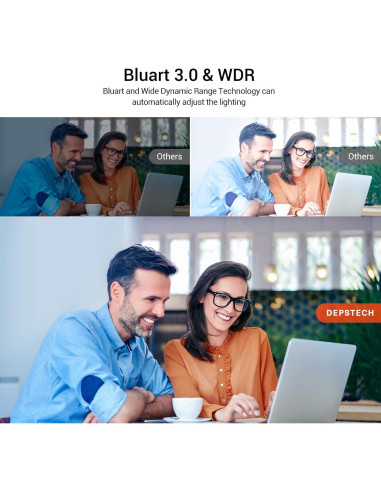 Webcam DEPSTECH DW49 4K Autofoco con Micrófono y Cubierta