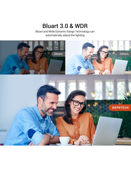 Webcam DEPSTECH DW49 4K Autofoco con Micrófono y Cubierta