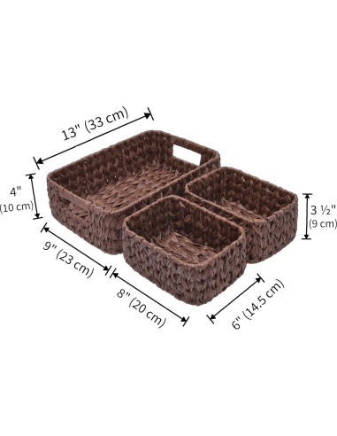 Cestas de Mimbre para Organizar GRANNY SAYS - 3 Piezas
