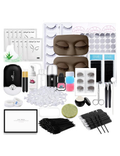 Kit de Extensión de Pestañas DNSGOOR para Principiantes 0.07D 8-15mm