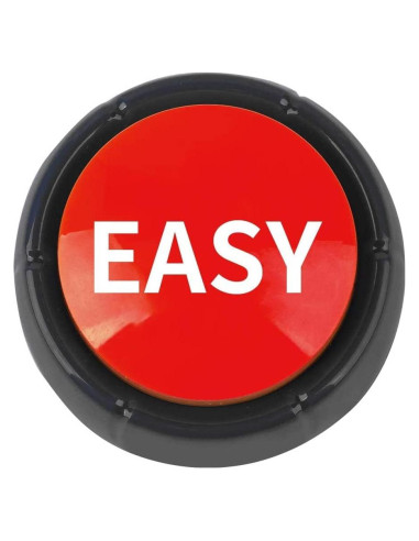 Botón Buzzer Fácil MyMealivos - Juguete de broma, 8.9x8.9 cm