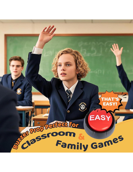 Botón Buzzer Fácil MyMealivos - Juguete de broma, 8.9x8.9 cm