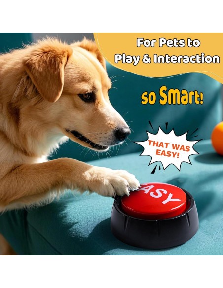 Botón Buzzer Fácil MyMealivos - Juguete de broma, 8.9x8.9 cm