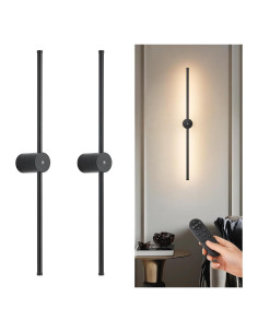 Juego de 2 apliques de pared LED recargables GWONER 72.4 cm