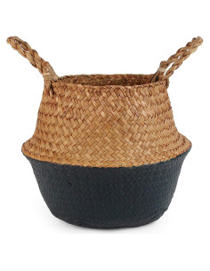 Cesta de Almacenamiento Pequeña BlueMake de Hierba Marina Negra