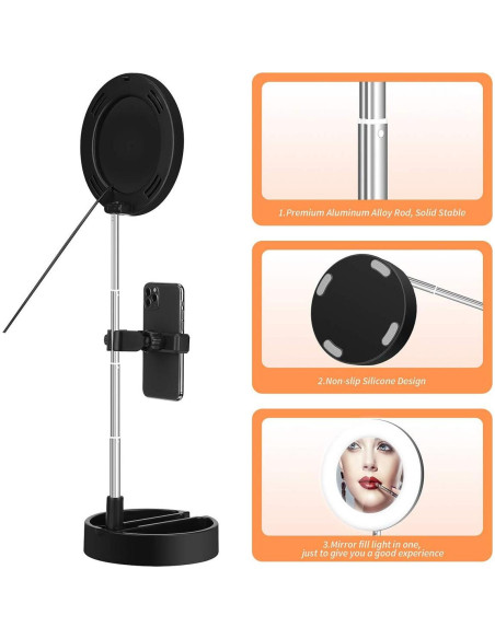 Luz de Anillo LED Dimmable Regal Signature G3 16cm con Soporte