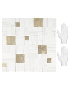 Azulejos Autoadhesivos STICKGOO 30x30 cm Blanco Dolomita