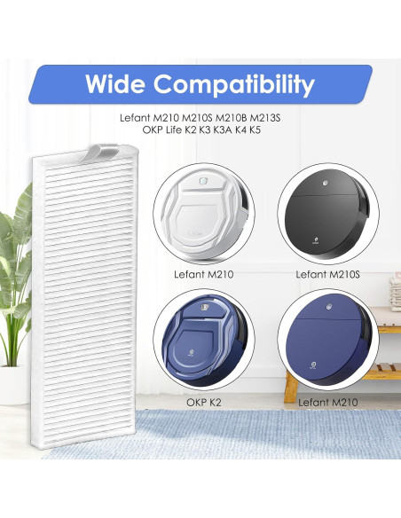 10 Filtros HEPA FILTERIST para Lefant M210B M213S M210 M213