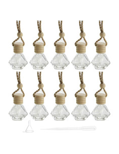 10 Botellas de Vidrio Vacías Difusor Ambientador Auto Diamante