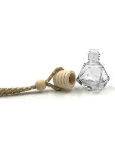 10 Botellas de Vidrio Vacías Difusor Ambientador Auto Diamante 2