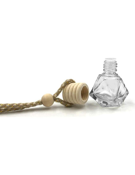 10 Botellas de Vidrio Vacías Difusor Ambientador Auto Diamante