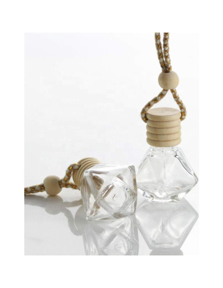 10 Botellas de Vidrio Vacías Difusor Ambientador Auto Diamante