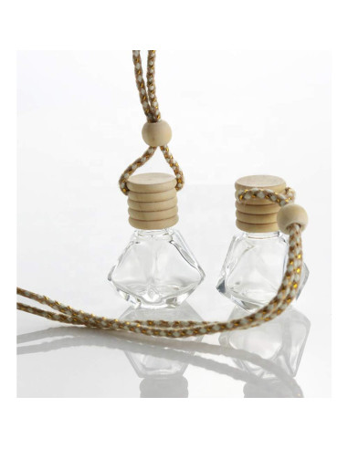 10 Botellas de Vidrio Vacías Difusor Ambientador Auto Diamante