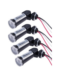 Paquete de 4 Sensores Fotocelulares Myccymt 120V AC IP65