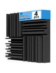 Paneles Acústicos TroyStudio 4 Pcs 30.48x30.48 cm Poliuretano