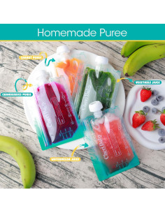 Bolsas Reutilizables para Comida Bebé Cheri Baby 10 Paquetes 113g 2