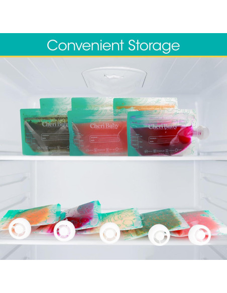 Bolsas Reutilizables para Comida Bebé Cheri Baby 10 Paquetes 113g