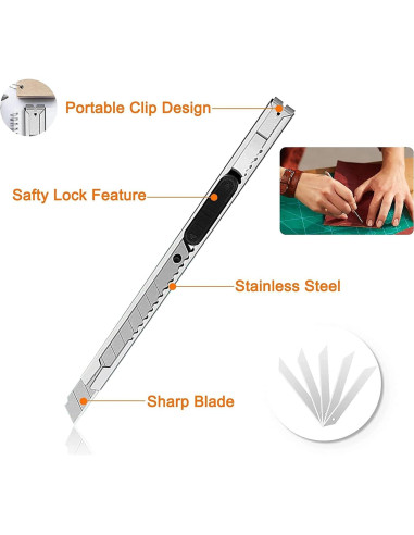 Juego de Herramientas de Manualidades Famomatk 27PCS Negro