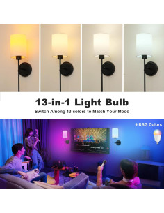 Bombilla LED E12 recargable KARTOOSH con control remoto 2