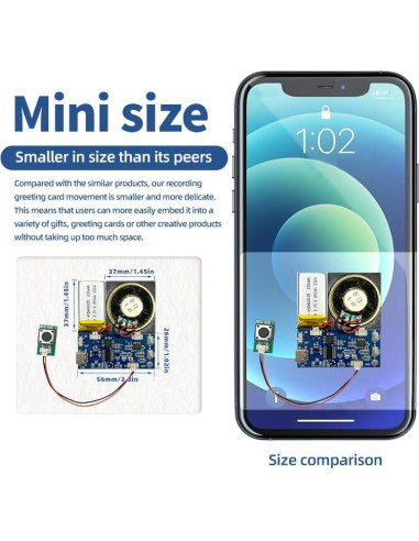 Módulo de Sonido XLW 16MB con Altavoz y Grabación 16 Min