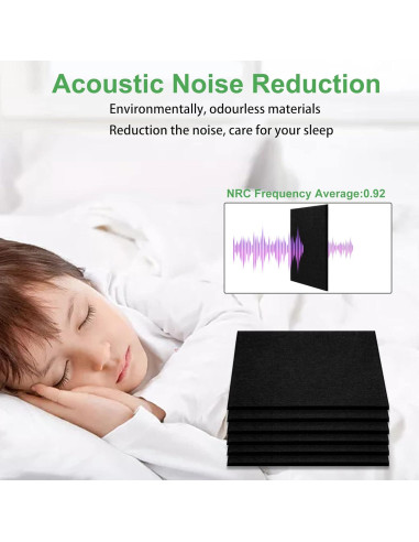 Paneles Acústicos VANCORE 6 Piezas 40x30cm Aislamiento Sonoro